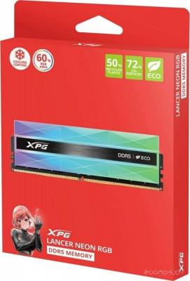 XPG Lancer Neon RGB 2x16ГБ DDR5 6400 МГц AX5U6400C3216G-DCLANRSG