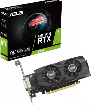 Dual GeForce RTX 3050 LP BRK OC Edition 6GB GDDR6 RTX3050-O6G-LP-BRK