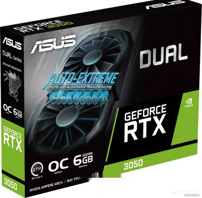 Dual GeForce RTX 3050 OC Edition 6GB DUAL-RTX3050-O6G