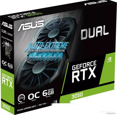 Dual GeForce RTX 3050 OC Edition 6GB DUAL-RTX3050-O6G