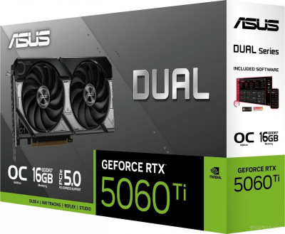 Dual GeForce RTX 5060 Ti 16GB GDDR7 OC Edition DUAL-RTX5060TI-O16G