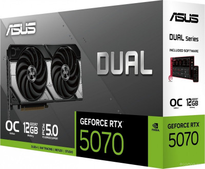 Dual GeForce RTX 5070 12GB GDDR7 OC Edition DUAL-RTX5070-O12G