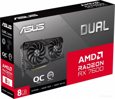 Dual Radeon RX 7600 EVO OC Edition 8GB GDDR6 DUAL-RX7600-O8G-EVO