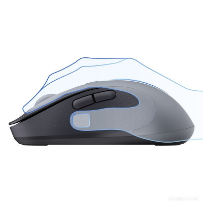 F02 Ergonomic Wireless Mouse (черный, без батарейки в комплекте)