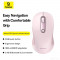 F02 Ergonomic Wireless Mouse (розовый, без батарейки в комплекте)