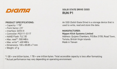 Run P1 1TB DGSR2001TP13T