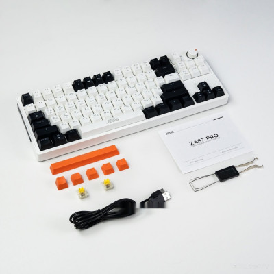 ZA87 Pro White Black Orange (TNT Yellow)