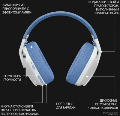 G435 Lightspeed (белый/сиреневый)
