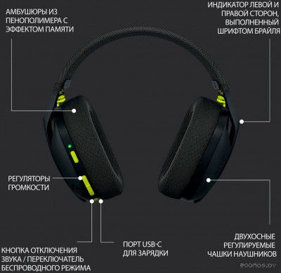 G435 Lightspeed (черный/неоновый желтый)