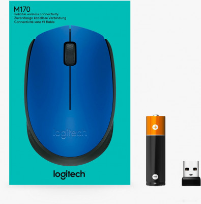 M171 Wireless Mouse синий/черный [910-004640]