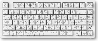 Jet 75 Hall Effect White Topographic (Kailh Magnetic God Switch)
