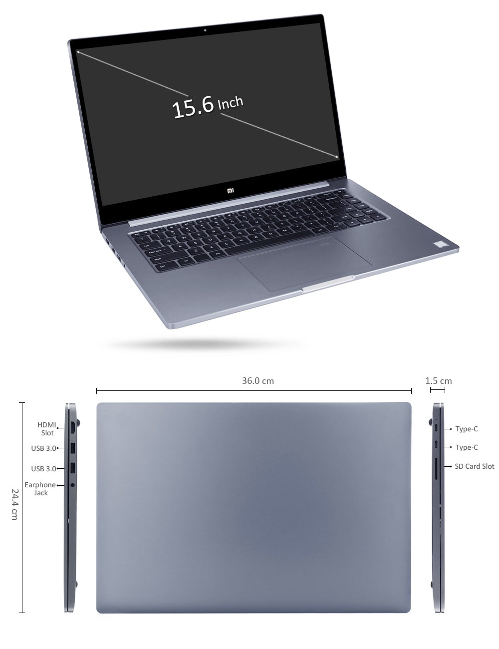 Технические характеристики Xiaomi Mi NoteBook Pro 2019